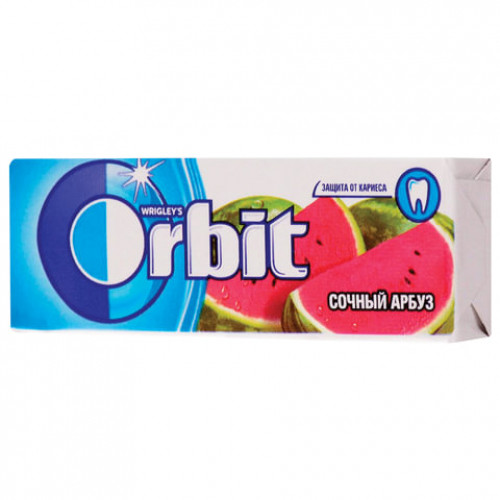 Жевательная резинка ORBIT (Орбит) Сочный арбуз, 10 подушечек, 13,6 г, 42113270