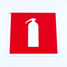Знак пожарной безопасности Огнетушитель, 200*200*2 мм, КОМПЛЕКТ 5 штук, пластик, F04