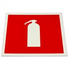 Знак пожарной безопасности Огнетушитель, 200х200х2 мм, фотолюминесцентный, пластик, F04, код 1С/F 04