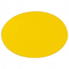 Знак безопасности Желтый круг на двери, КОМПЛЕКТ 5 шт., диаметр - 150 мм, пленка самоклеящаяся, И16, код 1С/И 16