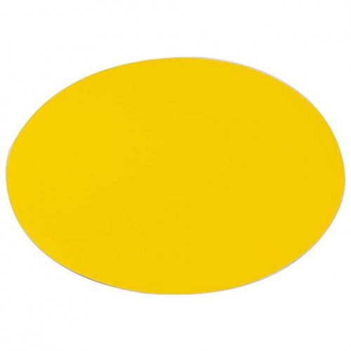 Знак безопасности Желтый круг на двери, КОМПЛЕКТ 5 шт., диаметр - 150 мм, пленка самоклеящаяся, И16, код 1С/И 16