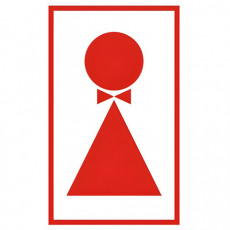 Знак вспомогательный Туалет женский, прямоугольник, 120х190 мм, самоклейка, 610041/В 38