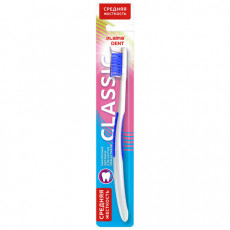 Зубная щетка средней жесткости (ассорти 4 цвета), LAIMA DENT CLASSIC, 609312