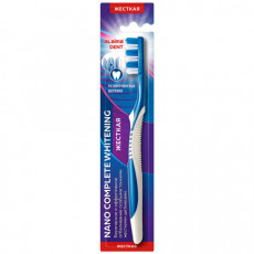 Зубная щетка жесткая, LAIMA DENT Nano Complete WHITENING, безопасное отбеливание, 609317
