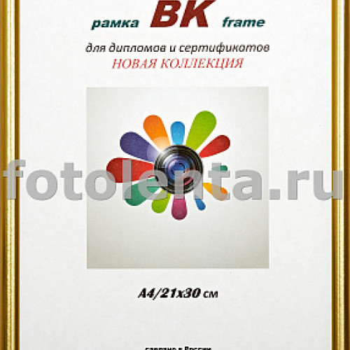 Фоторамка ВК пластик Радуга золото КИТ 21х30(28)