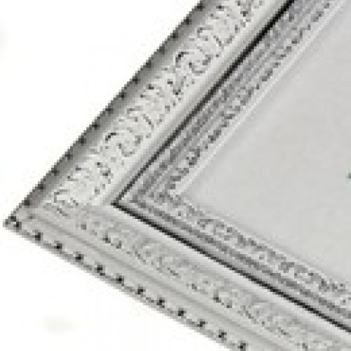 Фоторамка ВК пластик Канцлер белый с серебром 30х40 (12)