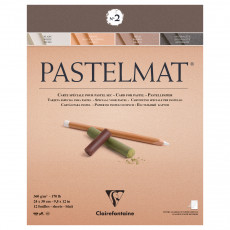 Альбом для пастели, 12л., 240*300мм, на склейке Clairefontaine Pastelmat, 360г/м2, бархат, цв. блок