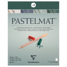 Альбом для пастели, 12л., 240*300мм, на склейке Clairefontaine Pastelmat, 360г/м2, бархат, цв. блок