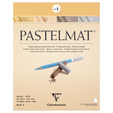 Альбом для пастели, 12л., 240*300мм, на склейке Clairefontaine Pastelmat, 360г/м2, бархат, цв. блок