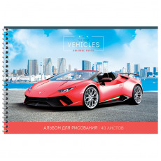 Альбом для рисования 40л., А4, на гребне ArtSpace Авто. Red car Альбом для рисования 40л., А4, на гребне ArtSpace Авто. Red car