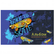 Альбом для рисования 40л., А4, на скрепке ArtSpace Рисунки. Скейт