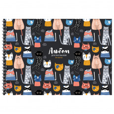 Альбом для рисования 24л., А4, на гребне ArtSpace Рисунки. Забавные коты