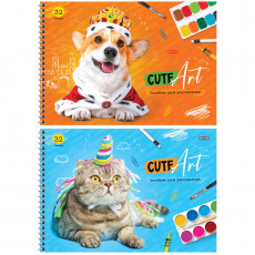 Альбом для рисования 32л., А4, на гребне ArtSpace Животные. Cute art, эконом Альбом для рисования 32л., А4, на гребне ArtSpace Животные. Cute art, эконом