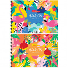 Альбом для рисования 24л., А4, на гребне ArtSpace Цветы. Bright tropics, эконом Альбом для рисования 24л., А4, на гребне ArtSpace Цветы. Bright tropics, эконом