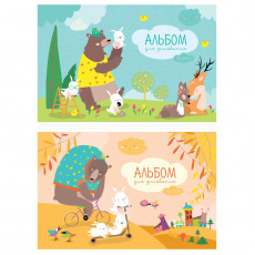 Альбом для рисования 32л., А4, на скрепке ArtSpace Животные. Cute animals