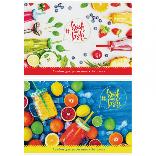 Альбом для рисования 24л., А4, на склейке ArtSpace Стиль. Bright&Sweet