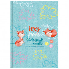 Скетчбук 80л., А5 7БЦ BG Foxy sketch, матовая ламинация, выб. лак, 100г/м2 Скетчбук 80л., А5 7БЦ BG Foxy sketch, матовая ламинация, выб. лак, 100г/м2