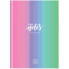 Скетчбук 120л., А5 7БЦ BG For notes, матовая ламинация, трехцветный тонированный блок, 80г/м2