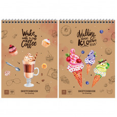 Скетчбук-блокнот 60л., А5 ArtSpace Сладкая жизнь, на гребне, 120г/м2