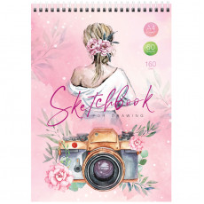 Скетчбук 60л., А4 ArtSpace Cute photo, на гребне, 160г/м2 Скетчбук 60л., А4 ArtSpace Cute photo, на гребне, 160г/м2