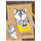 Скетчбук 40л., А5 ArtSpace Craft style, на гребне, крафт, 80г/м2