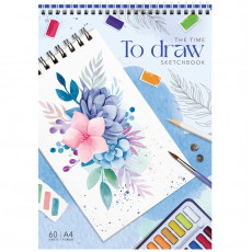 Скетчбук 60л., А4 ArtSpace To draw, на гребне, 160г/м2 Скетчбук 60л., А4 ArtSpace To draw, на гребне, 160г/м2