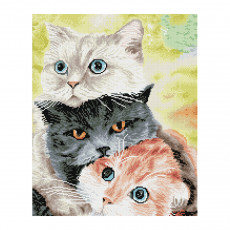 Алмазная мозаика ТРИ СОВЫ Друзья, 40*50см, холст, картонная коробка с пластиковой ручкой