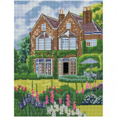 Алмазная мозаика ТРИ СОВЫ Усадьба, 40*50см, холст на деревянном подрамнике, картонная коробка с пластиковой ручкой