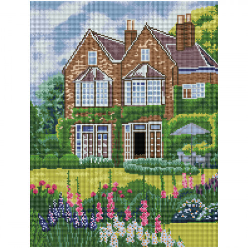 Алмазная мозаика ТРИ СОВЫ Усадьба, 40*50см, холст на деревянном подрамнике, картонная коробка с пластиковой ручкой