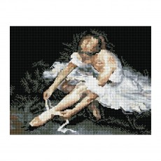 Алмазная мозаика ТРИ СОВЫ Балерина, 30*40см, холст на деревянном подрамнике, картонная коробка с пластиковой ручкой