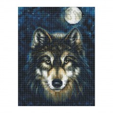 Алмазная мозаика ТРИ СОВЫ Волк, 30*40см, холст, картонная коробка с пластиковой ручкой