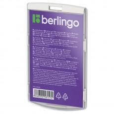 Бейдж вертикальный Berlingo ID 300, 55*85мм, светло-серый, без держателя