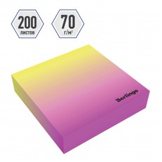 Блок для записи декоративный на склейке Berlingo Radiance 8,5*8,5*2см, розовый/желтый, 200л.