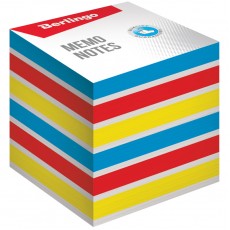 Блок для записи на склейке Berlingo Rainbow 8*8*8см, цветной