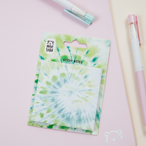 Самоклеящийся блок MESHU Candy color, 75*75мм, 50л., европодвес, Lime