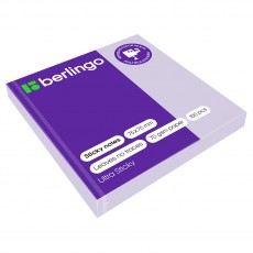 Самоклеящийся блок Berlingo Ultra Sticky, 75*75мм, 100л., пастель, фиолетовый