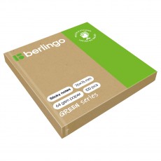 Самоклеящийся блок Berlingo Green Series, 76*76мм, 100л., крафтовая бумага