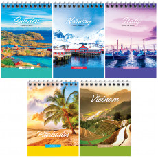 Блокнот А6 60л. на гребне ArtSpace Путешествия. Travel the world