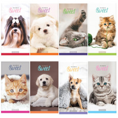 Блокнот А6 24л. на скрепке ArtSpace Домашние любимцы. Микс