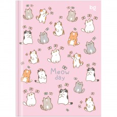 Бизнес-блокнот А6, 80л., BG Meow day, глянцевая ламинация