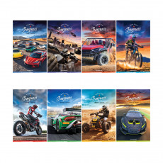 Блокнот А6 24л. на скрепке ArtSpace Extreme racing