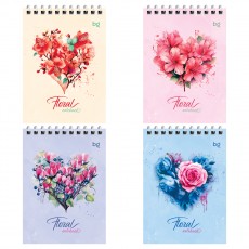 Блокнот А6 40л. на гребне BG Floral notebok