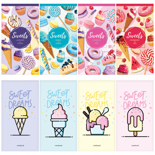 Блокнот А6 24л. на скрепке ArtSpace Food trends. Микс