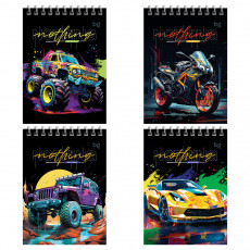 Блокнот А6 60л. на гребне BG Bright cars