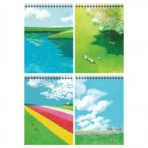 Блокнот А5 60л. на гребне BG Minimalistic fields, твердая подложка