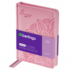 Ежедневник датированный 2027г., А6, 184л., кожзам, Berlingo 