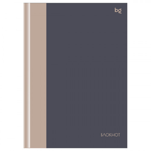 Бизнес-блокнот А5, 80л., евроформат, BG "Моноколор. Двойной", soft-touch ламинация