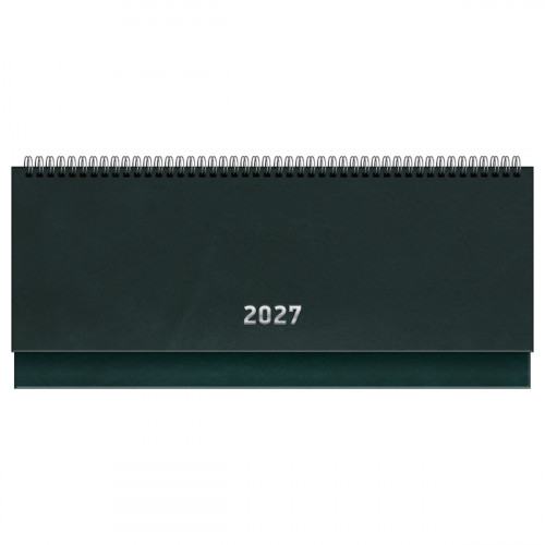 Планинг датированный 2027г., 64л., 285*100, бумвинил, BG, зелёный