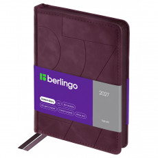 Ежедневник датированный 2027г., А6, 184л., кожзам, Berlingo 