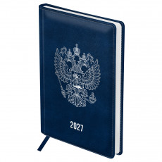 Ежедневник датированный 2027г., А4, 176л., твердый переплет, кожзам, BG 